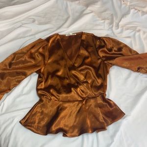 SATIN RUST TOP